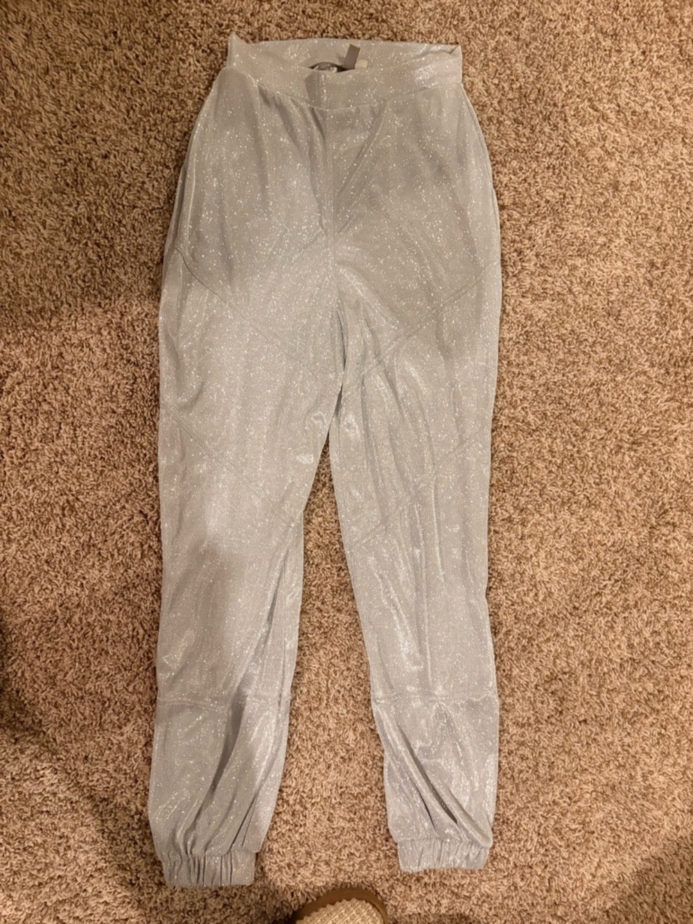 ASOS Sparkle Silver Jogger Pants